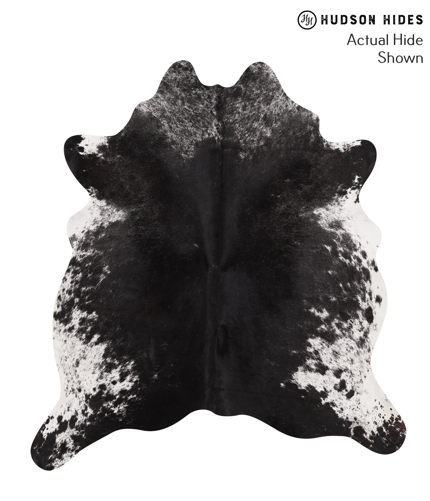 Salt and Pepper Black Cowhide Rug #66275
