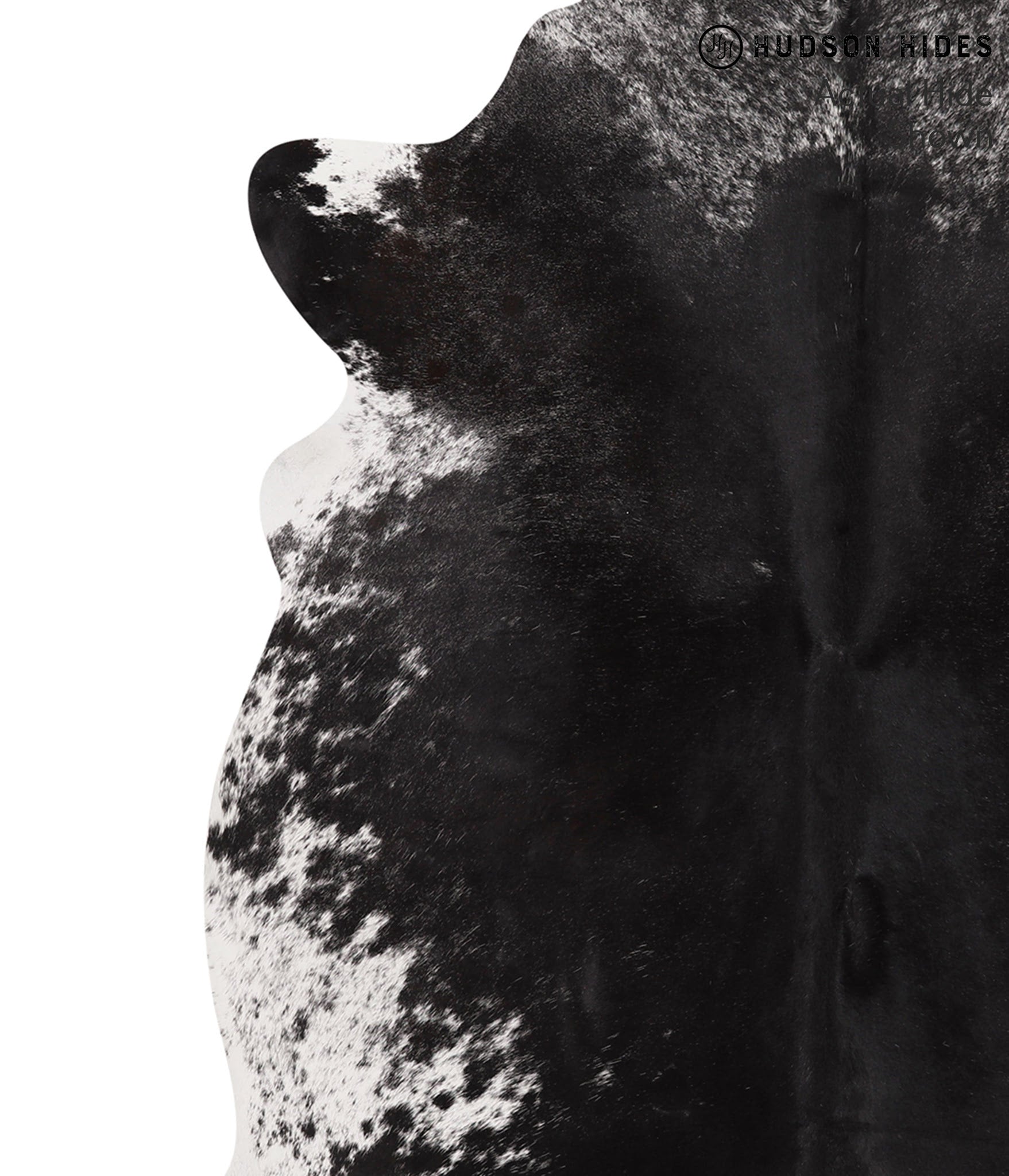 Salt and Pepper Black Cowhide Rug #66275
