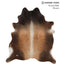 Brown with Red Large Brazilian Cowhide Rug 5'9