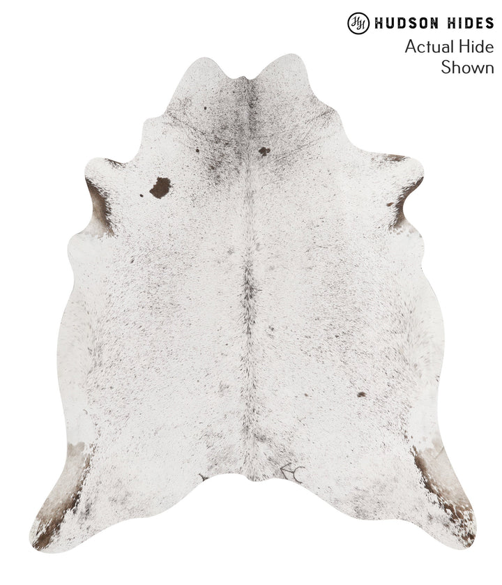 Salt and Pepper Brown X-Large Brazilian Cowhide Rug 7'2"H x 6'4"W #66310 by Hudson Hides