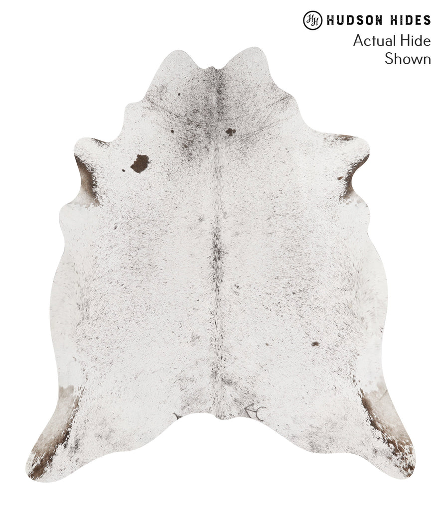 Salt and Pepper Brown X-Large Brazilian Cowhide Rug 7'2"H x 6'4"W #66310 by Hudson Hides