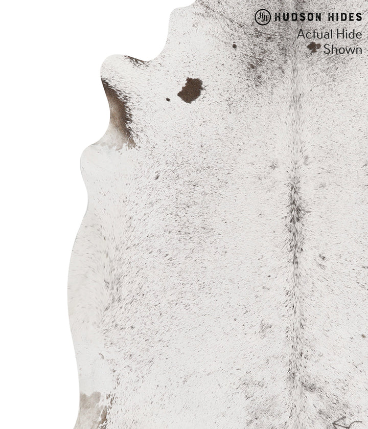Salt and Pepper Brown X-Large Brazilian Cowhide Rug 7'2"H x 6'4"W #66310 by Hudson Hides