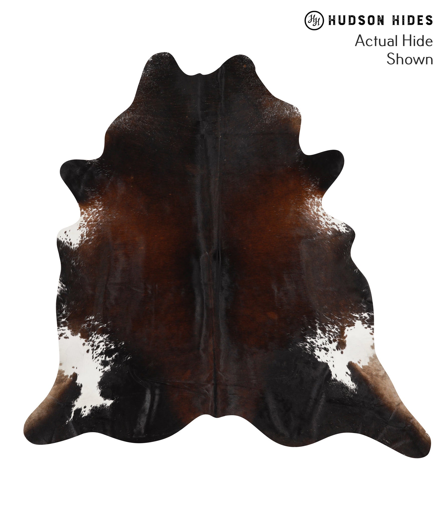 Chocolate and White Cowhide Rug #66349