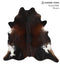 Chocolate and White XX-Large Brazilian Cowhide Rug 7'2
