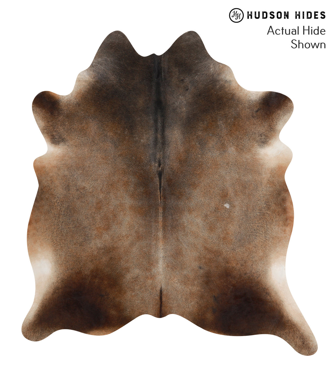 Grey with Beige X-Large Brazilian Cowhide Rug 7'0"H x 6'4"W #66350 by 