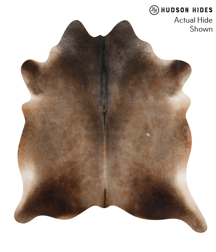 Grey with Beige X-Large Brazilian Cowhide Rug 7'0"H x 6'4"W #66350 by Hudson Hides