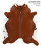 Brown and White Regular XX-Large Brazilian Cowhide Rug 7'11