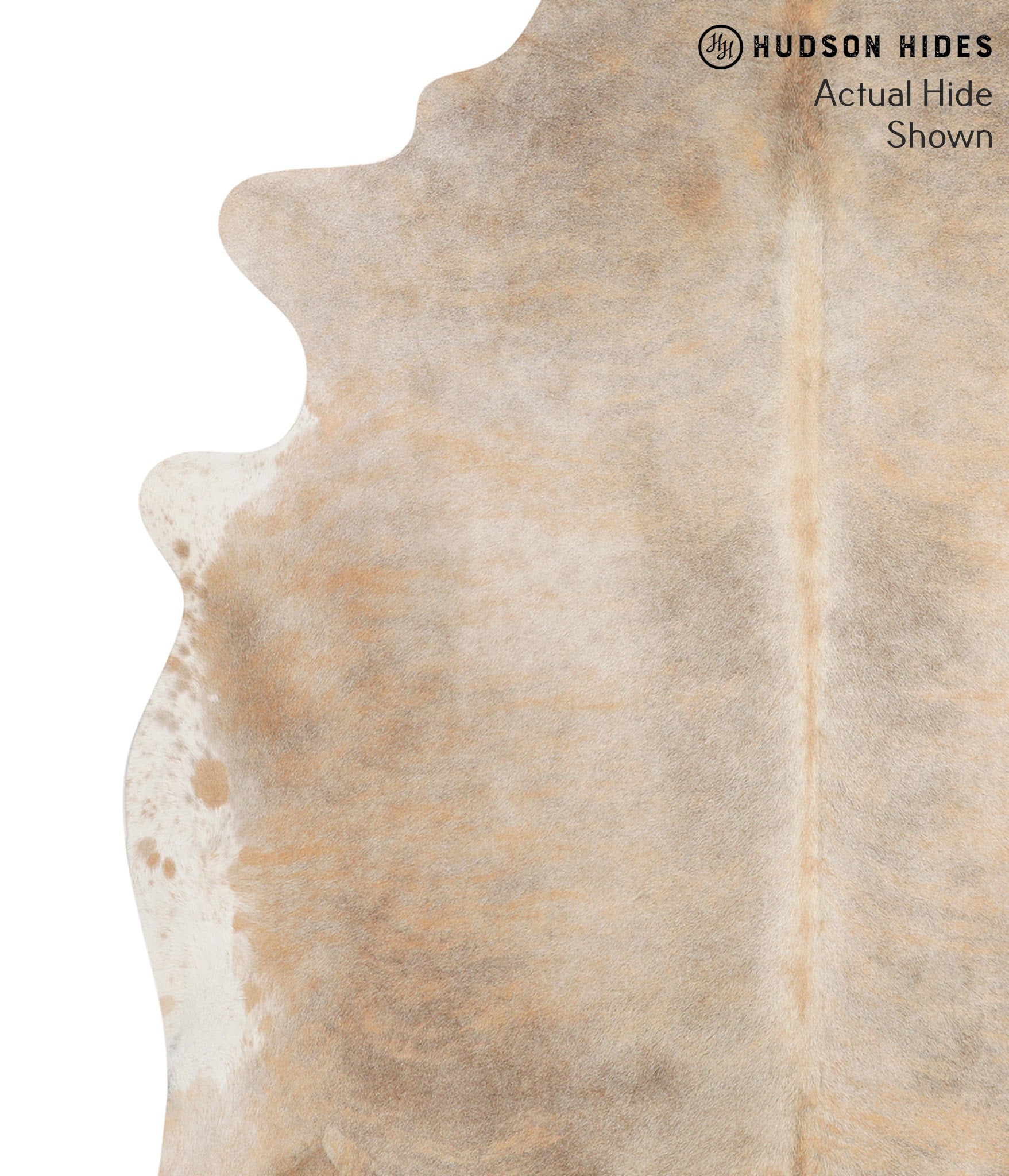 Grey with Beige Cowhide Rug #66409