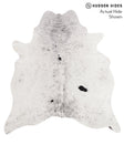 Salt and Pepper Black X-Large Brazilian Cowhide Rug 7'0"H x 6'7"W #66439 by Hudson Hides