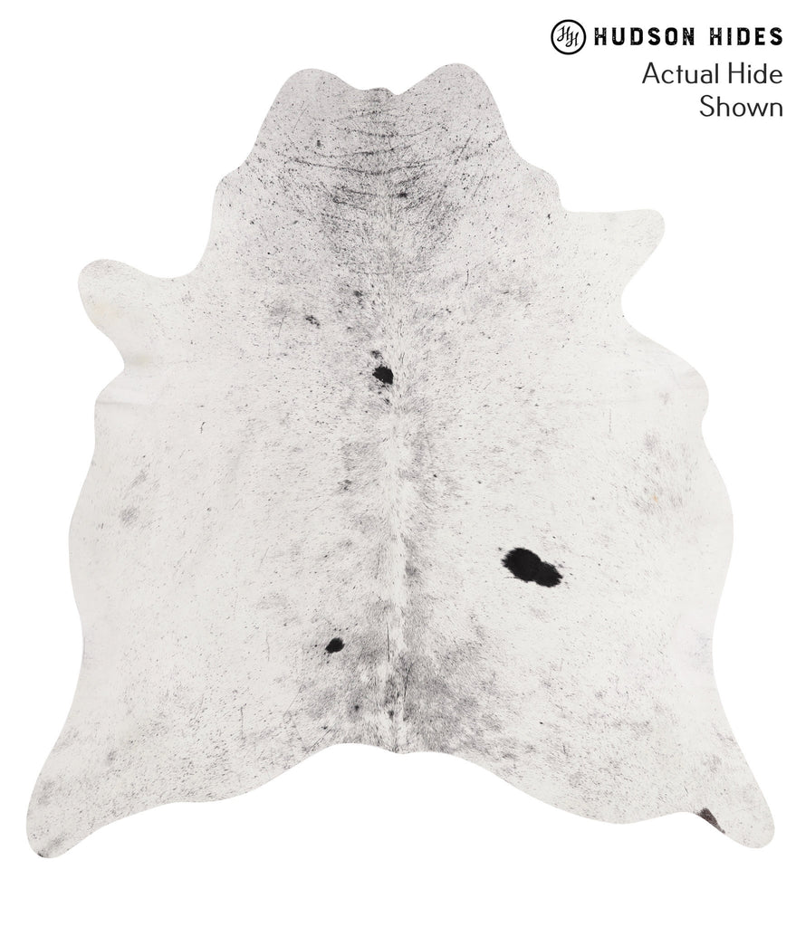 Salt and Pepper Black X-Large Brazilian Cowhide Rug 7'0"H x 6'7"W #66439 by Hudson Hides