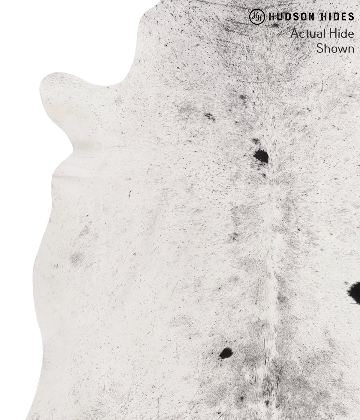 Salt and Pepper Black X-Large Brazilian Cowhide Rug 7'0"H x 6'7"W #66439 by Hudson Hides