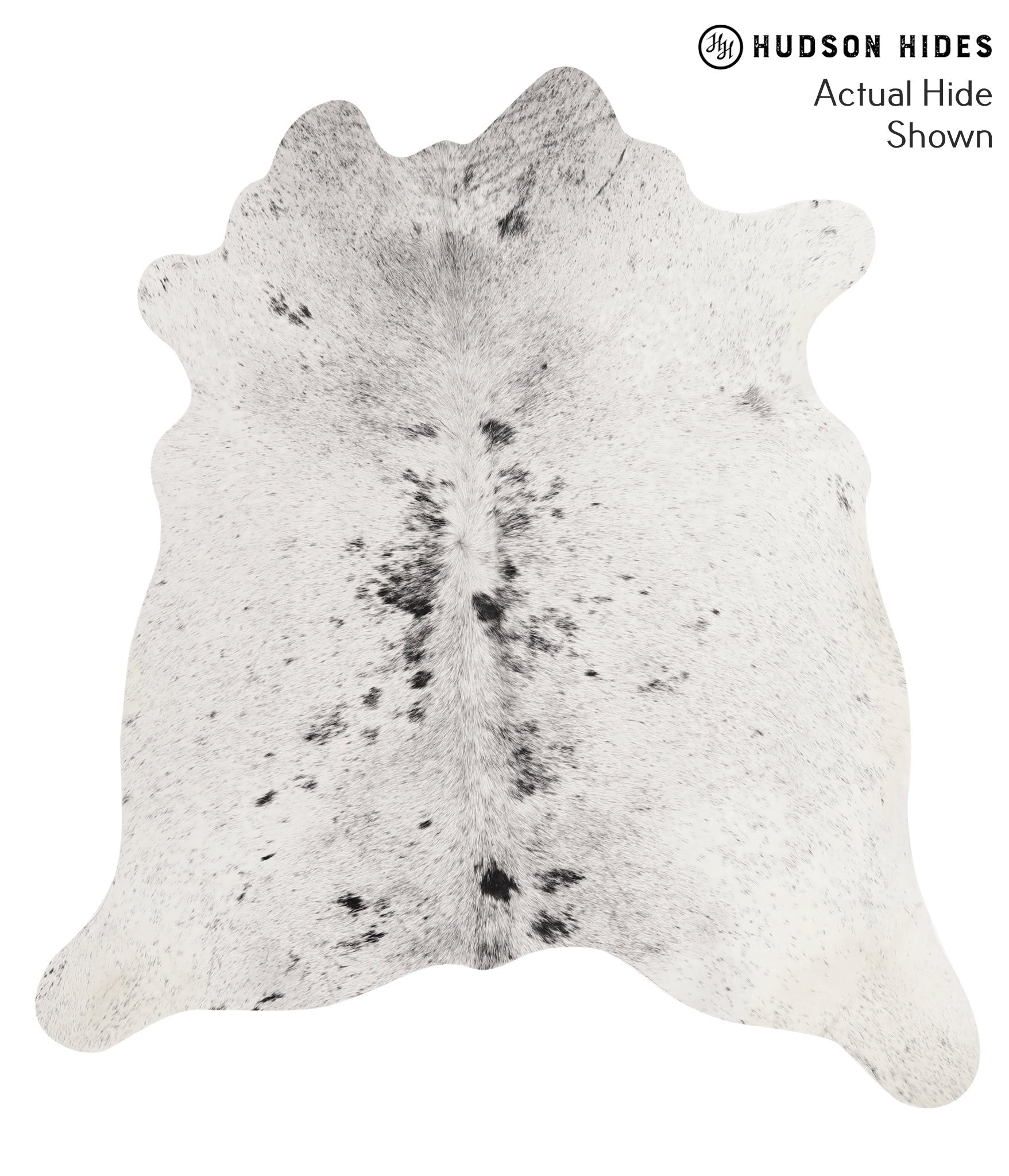 Salt and Pepper Black Cowhide Rug #66453