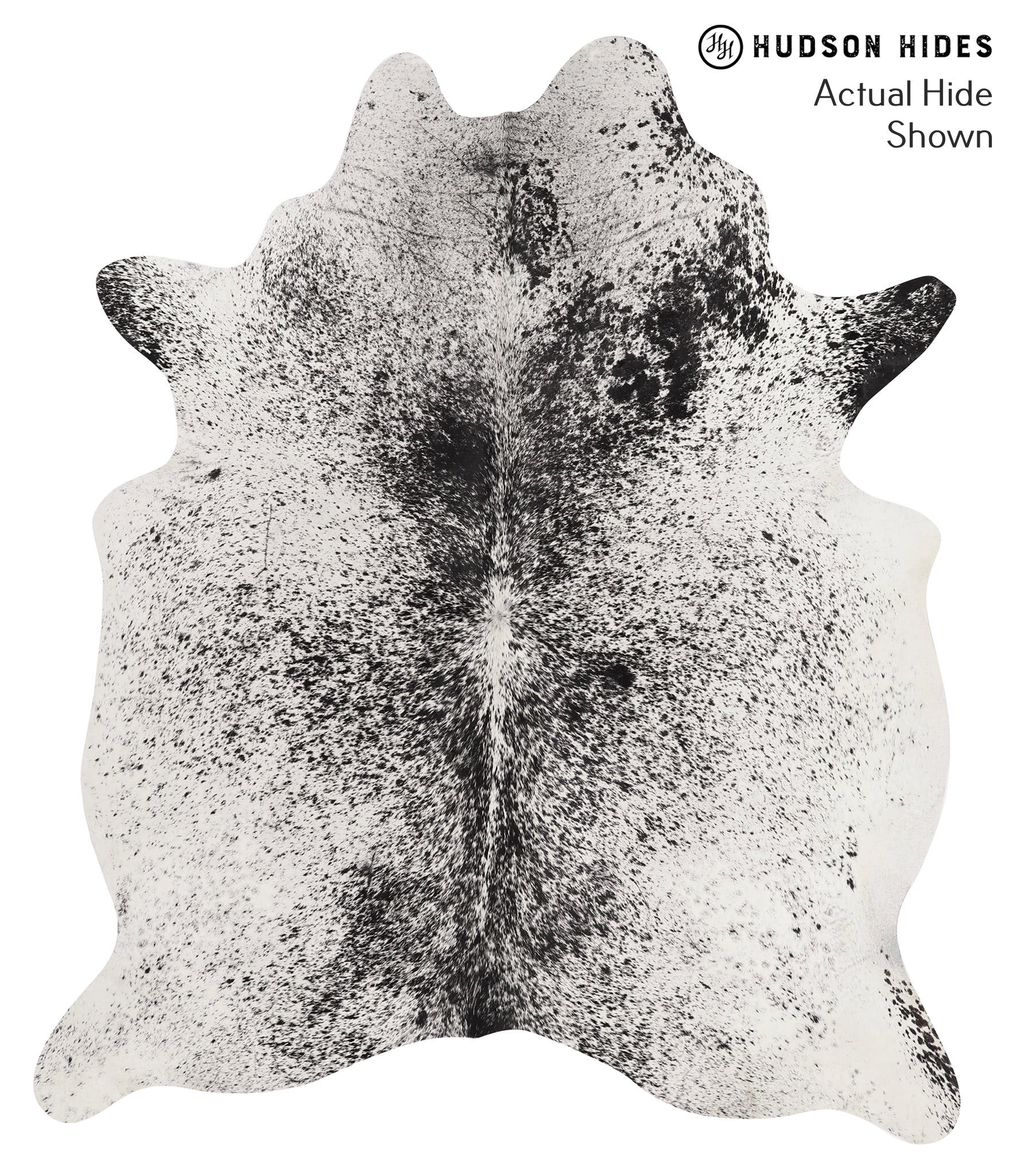 Salt and Pepper Black Cowhide Rug #66507
