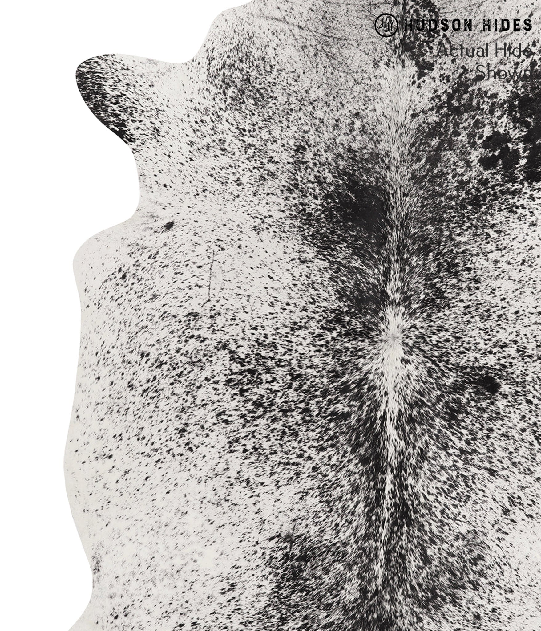 Salt and Pepper Black Cowhide Rug #66507