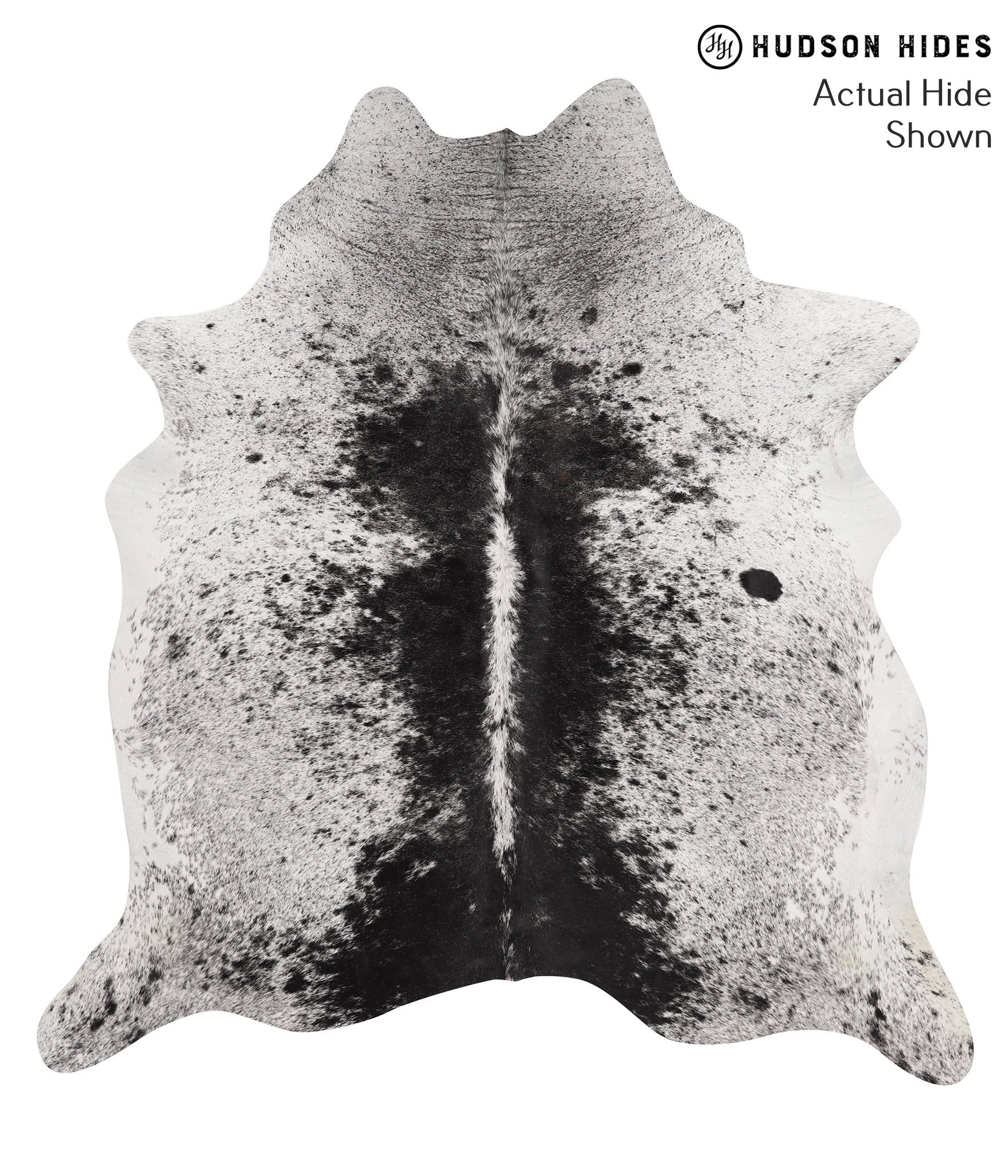 Salt and Pepper Black Cowhide Rug #66513