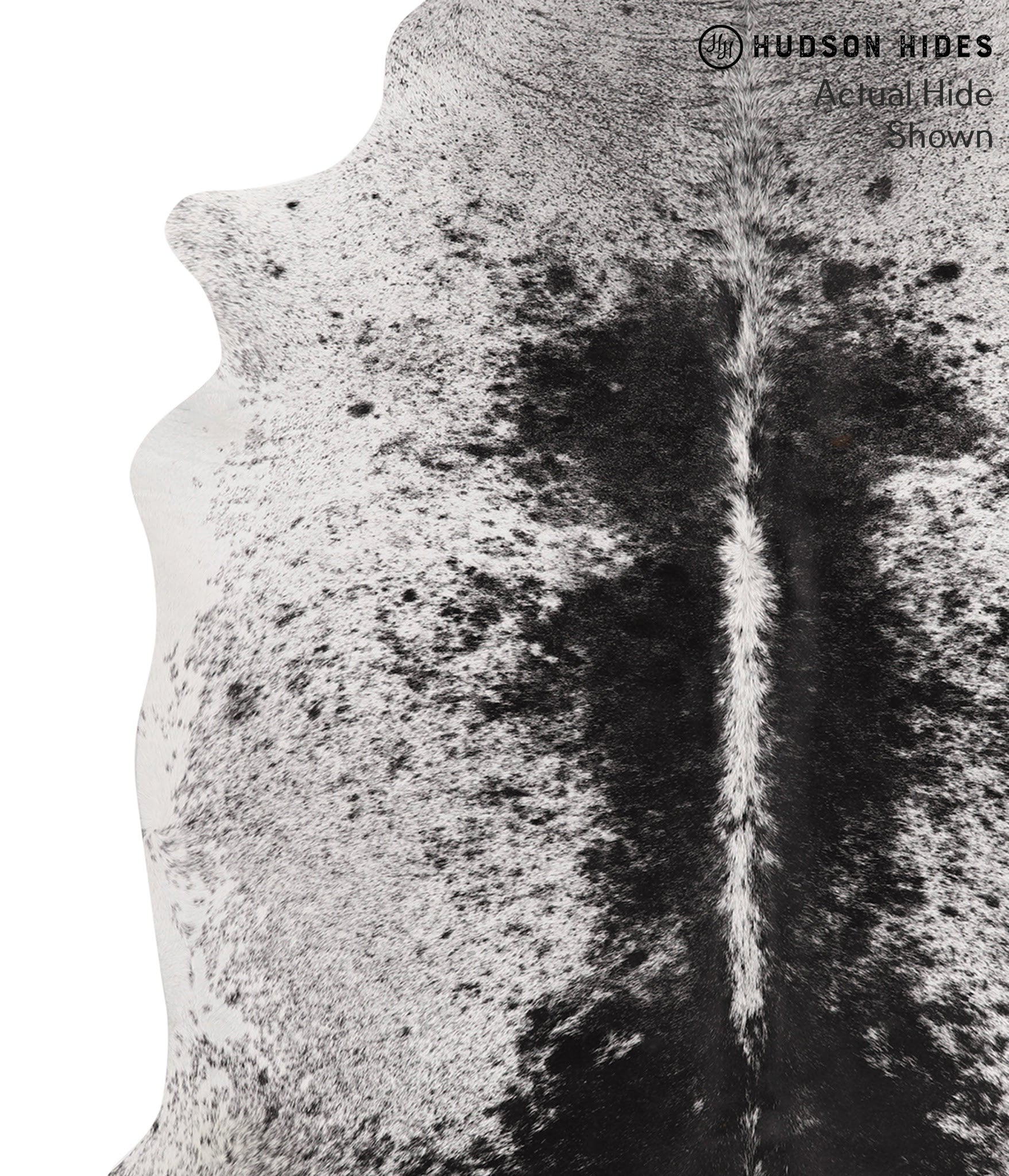 Salt and Pepper Black Cowhide Rug #66513