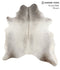Medium Grey Large Brazilian Cowhide Rug 6'8
