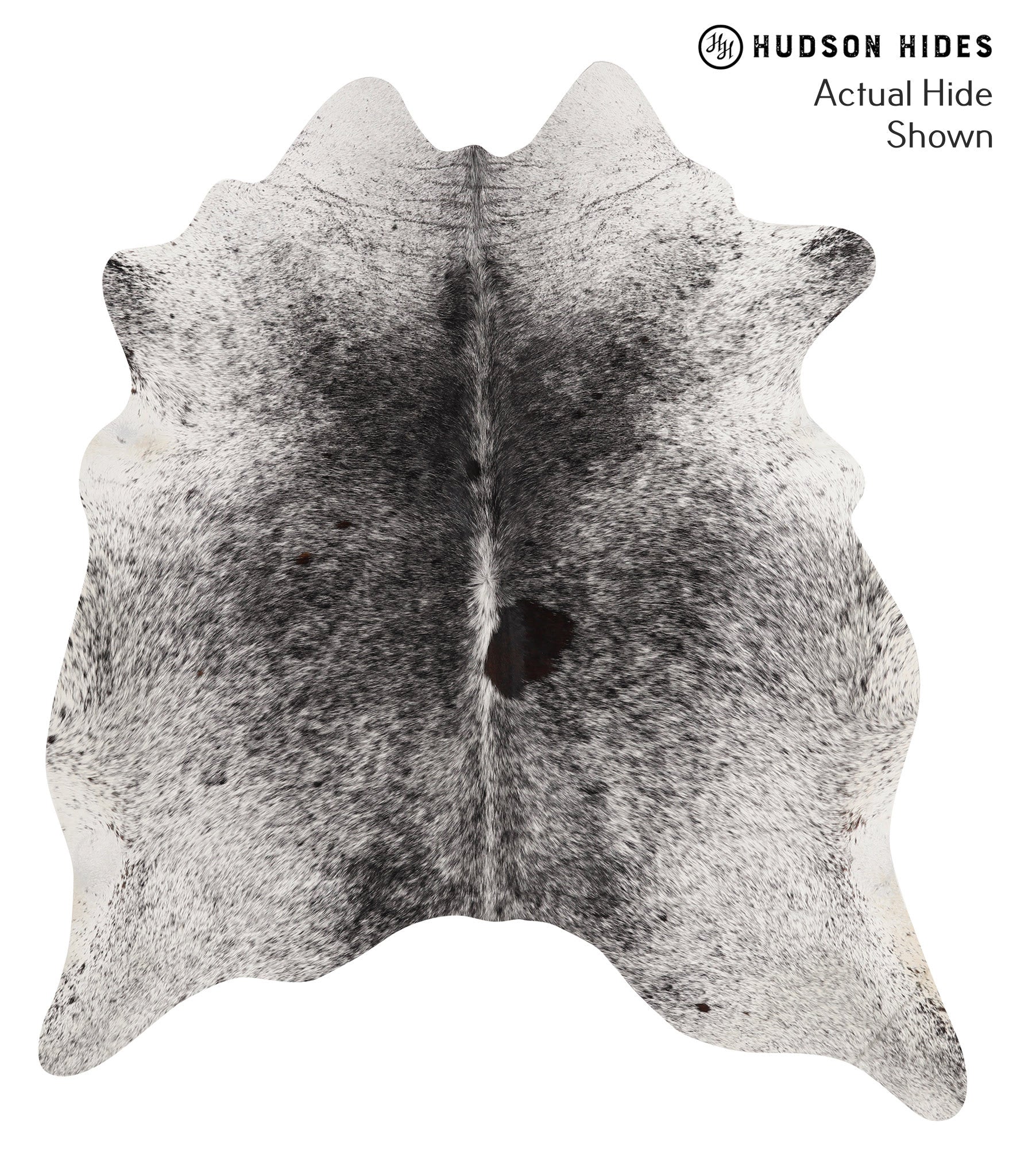 Salt and Pepper Black Cowhide Rug #66521