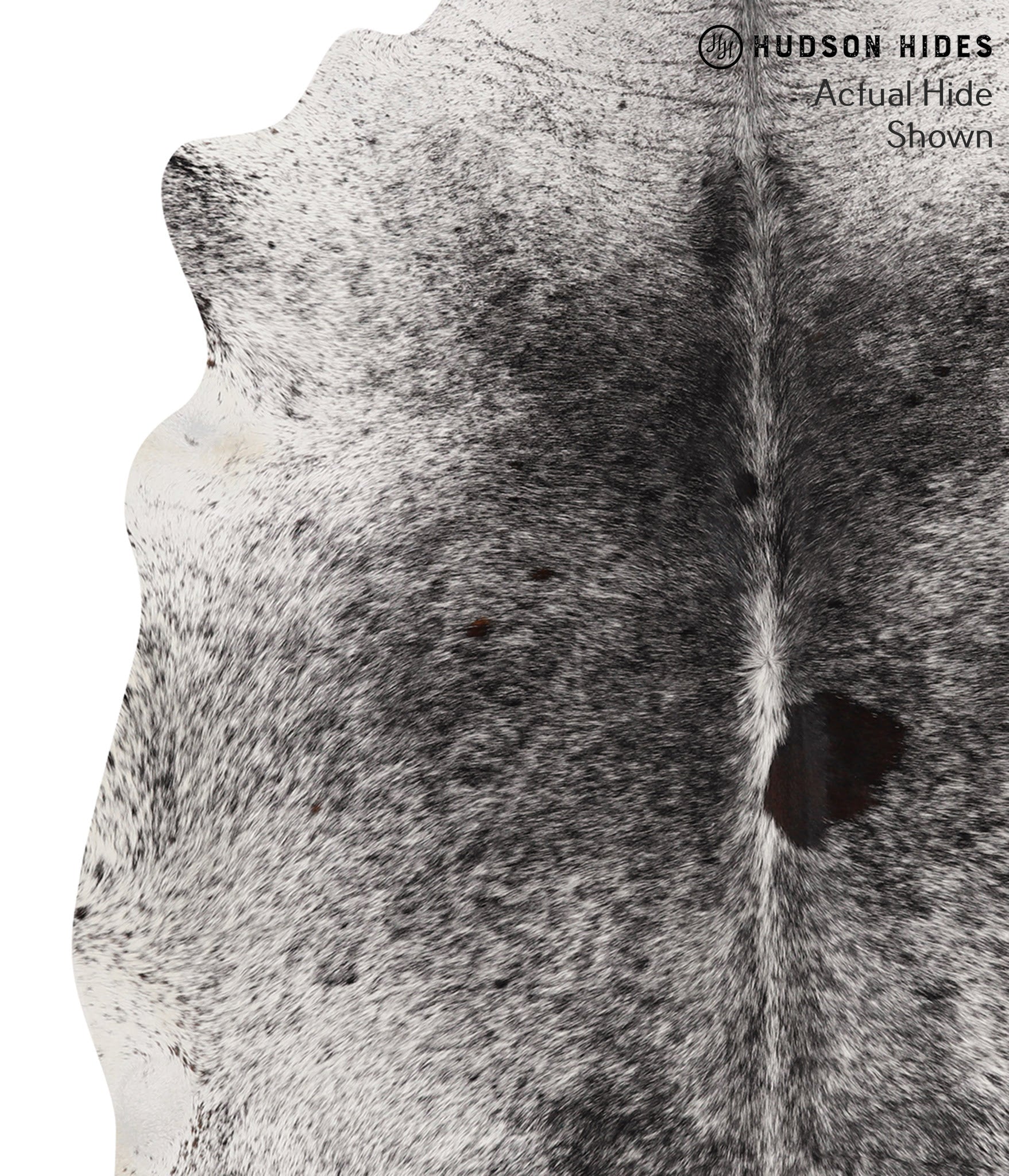 Salt and Pepper Black Cowhide Rug #66521