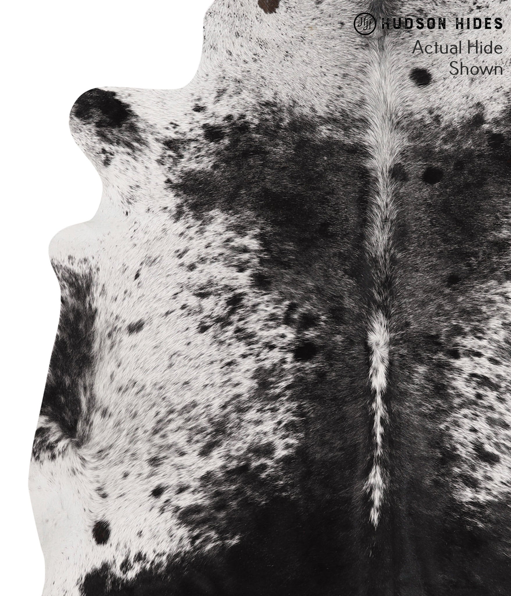 Salt and Pepper Black Cowhide Rug #66524