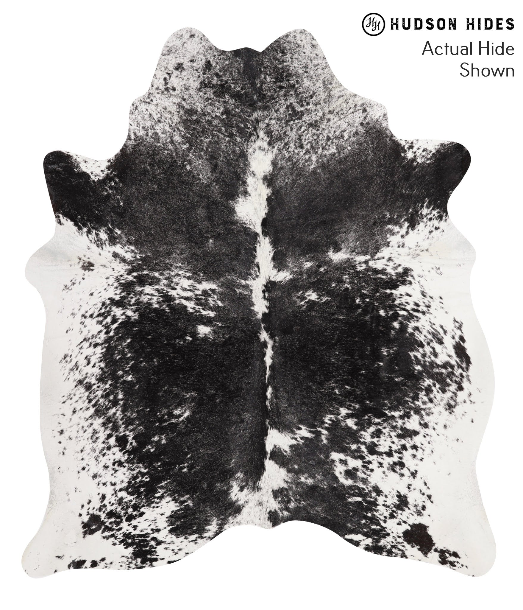 Salt and Pepper Black Cowhide Rug #66526