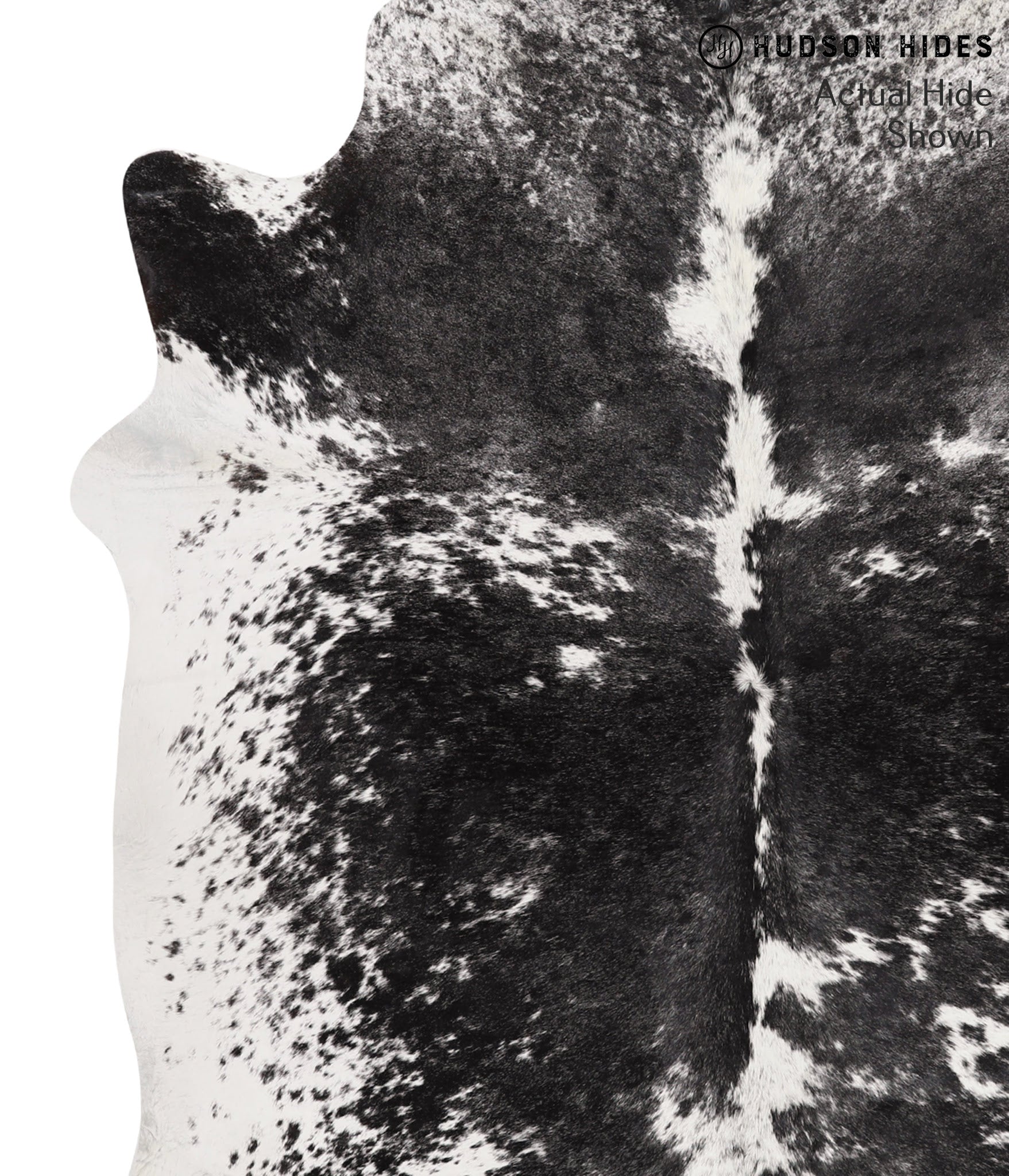 Salt and Pepper Black Cowhide Rug #66526