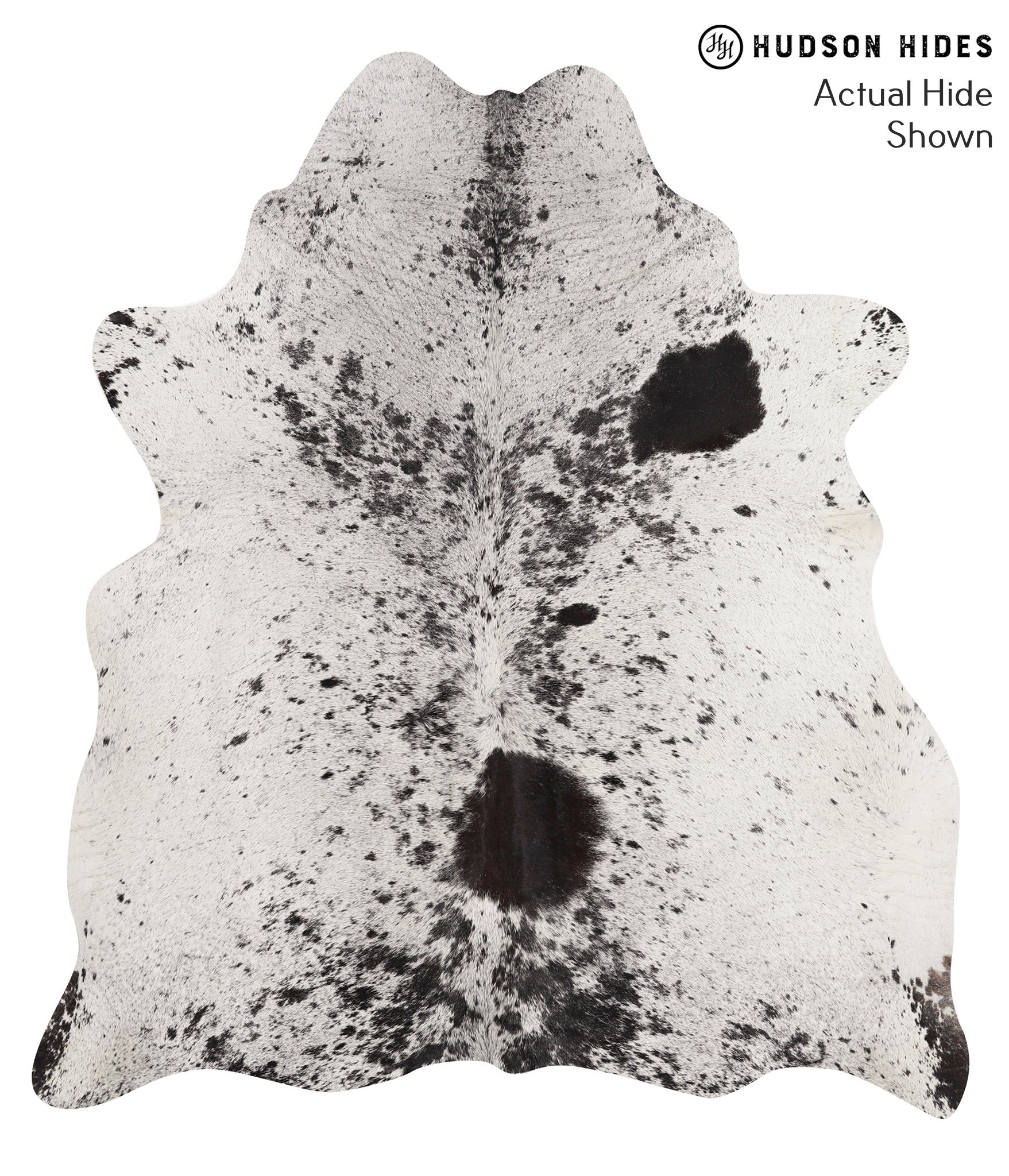 Salt and Pepper Black Cowhide Rug #66531