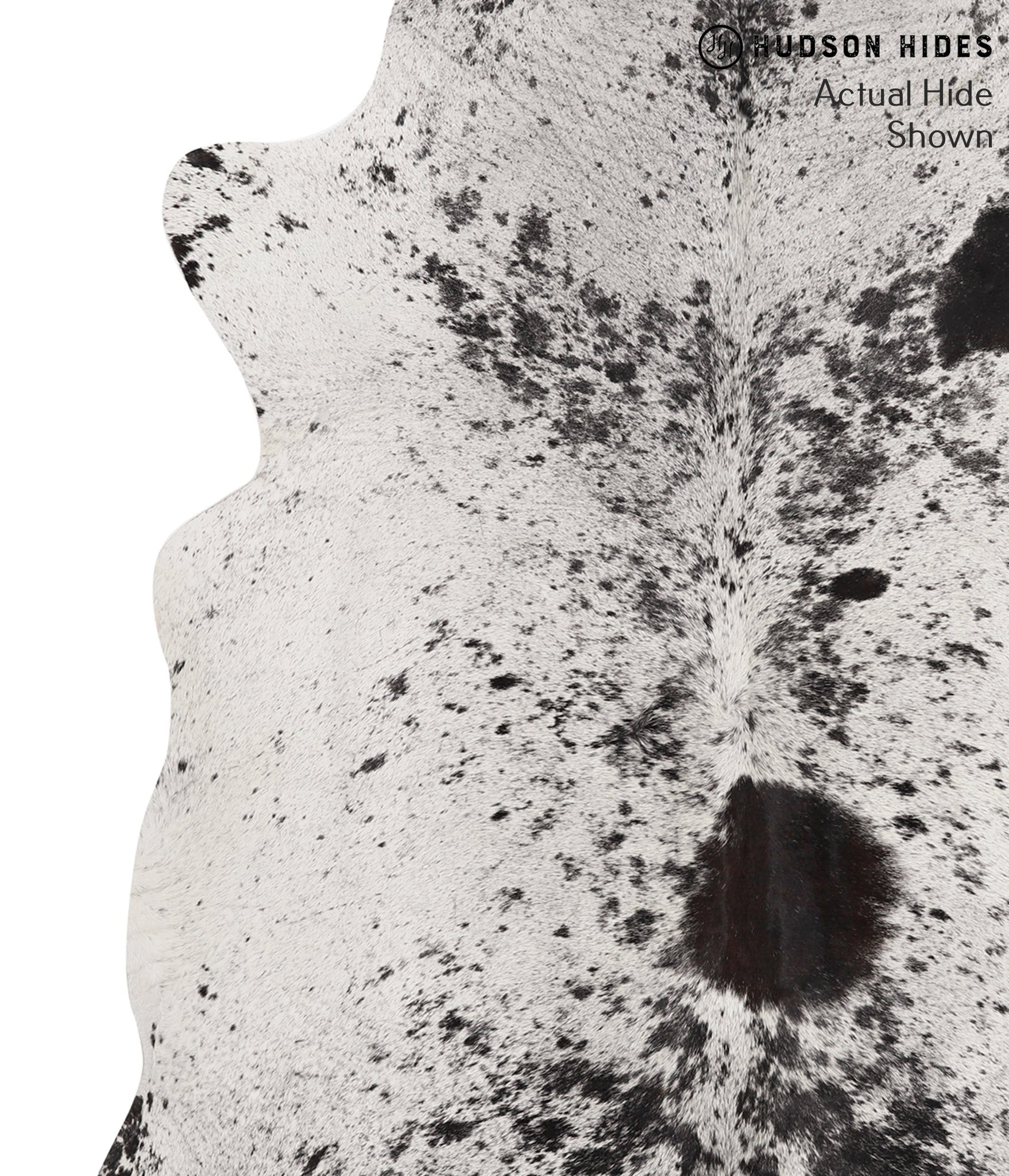 Salt and Pepper Black Cowhide Rug #66531