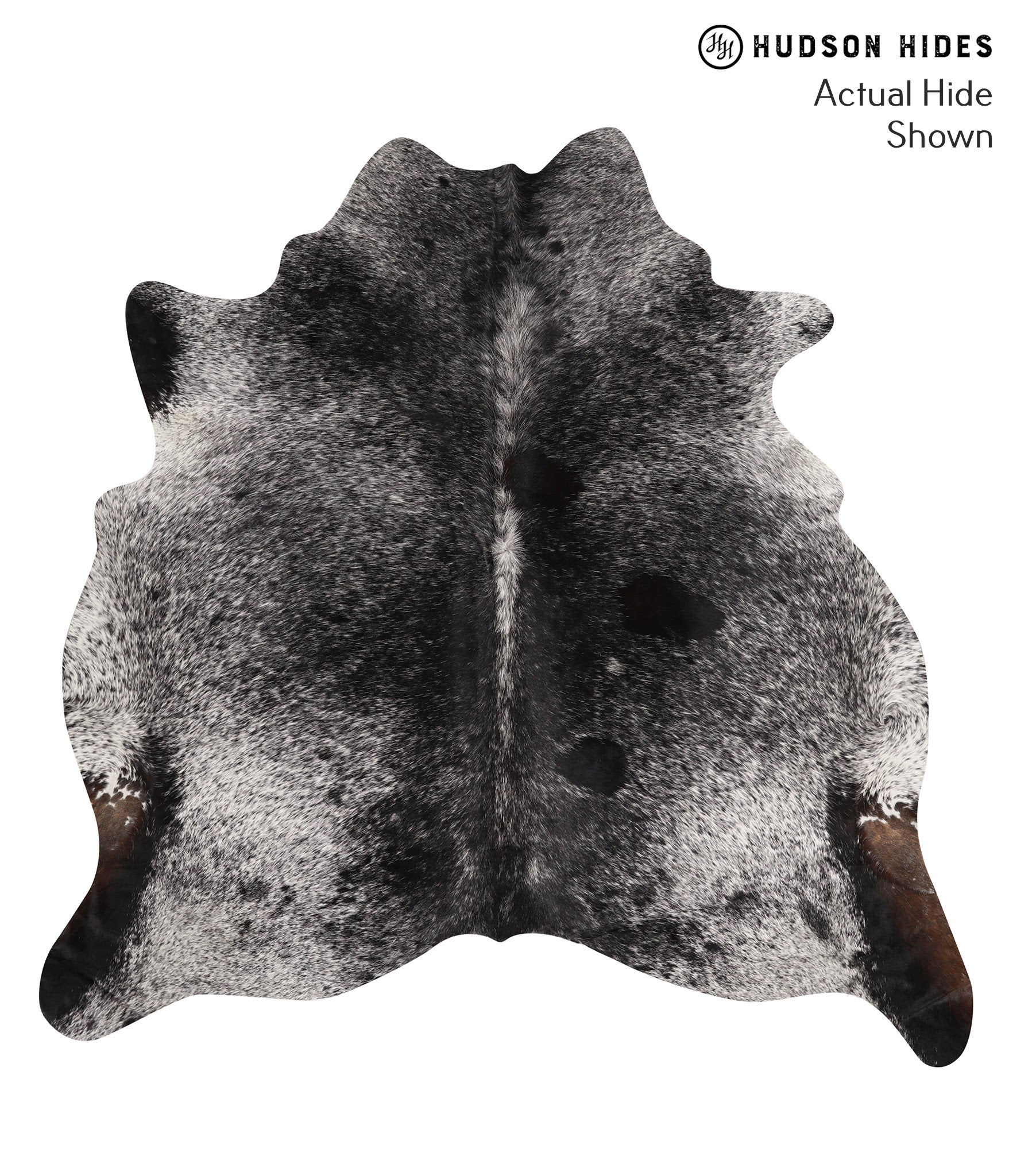 Salt and Pepper Black Cowhide Rug #66542