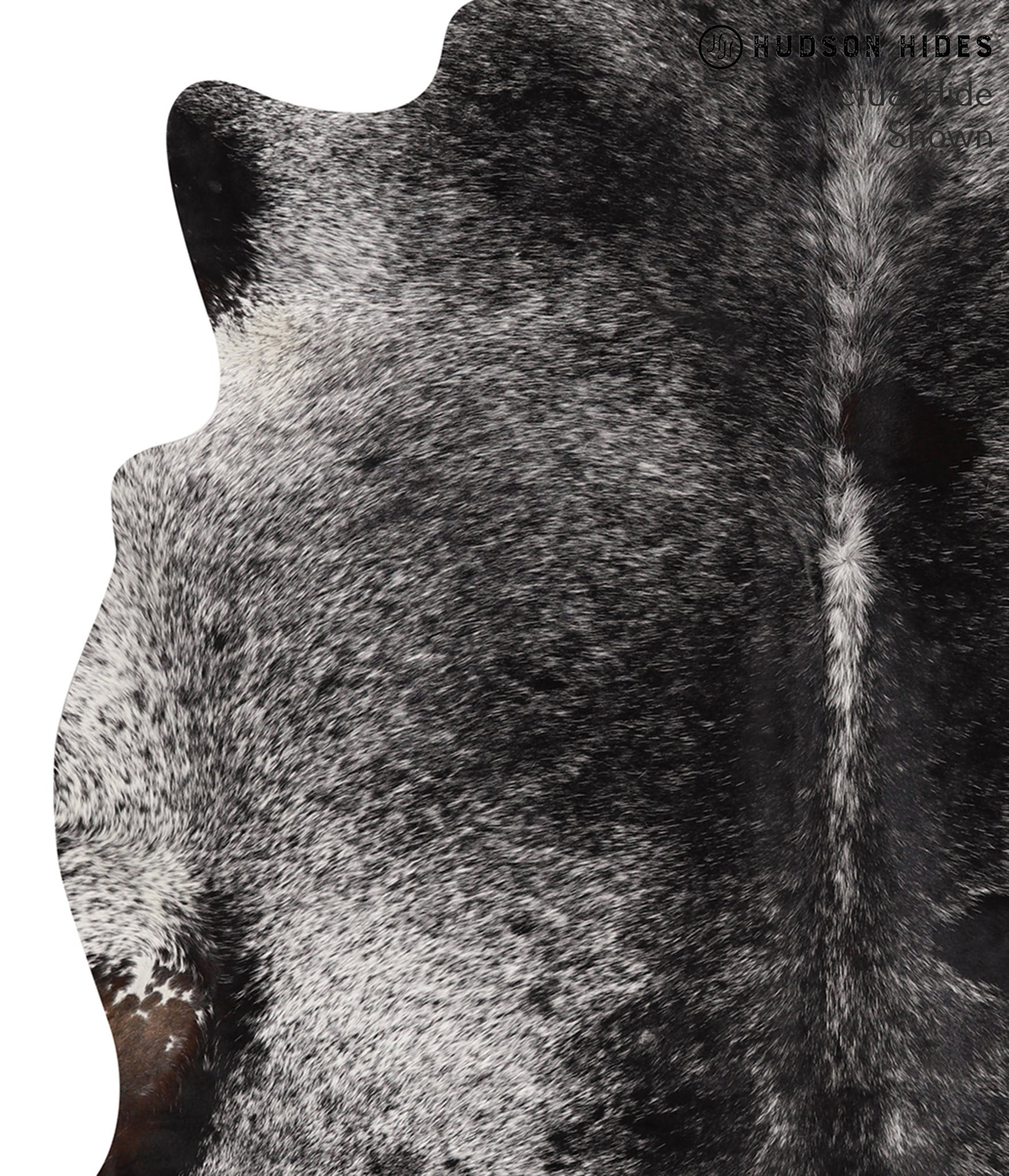 Salt and Pepper Black Cowhide Rug #66542