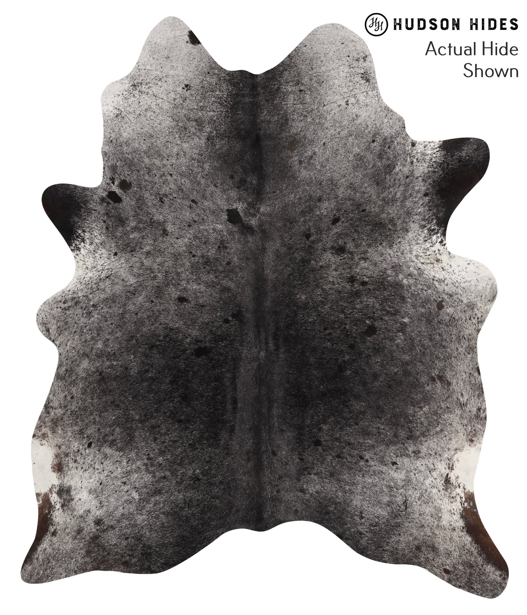 Salt and Pepper Black Cowhide Rug #66561