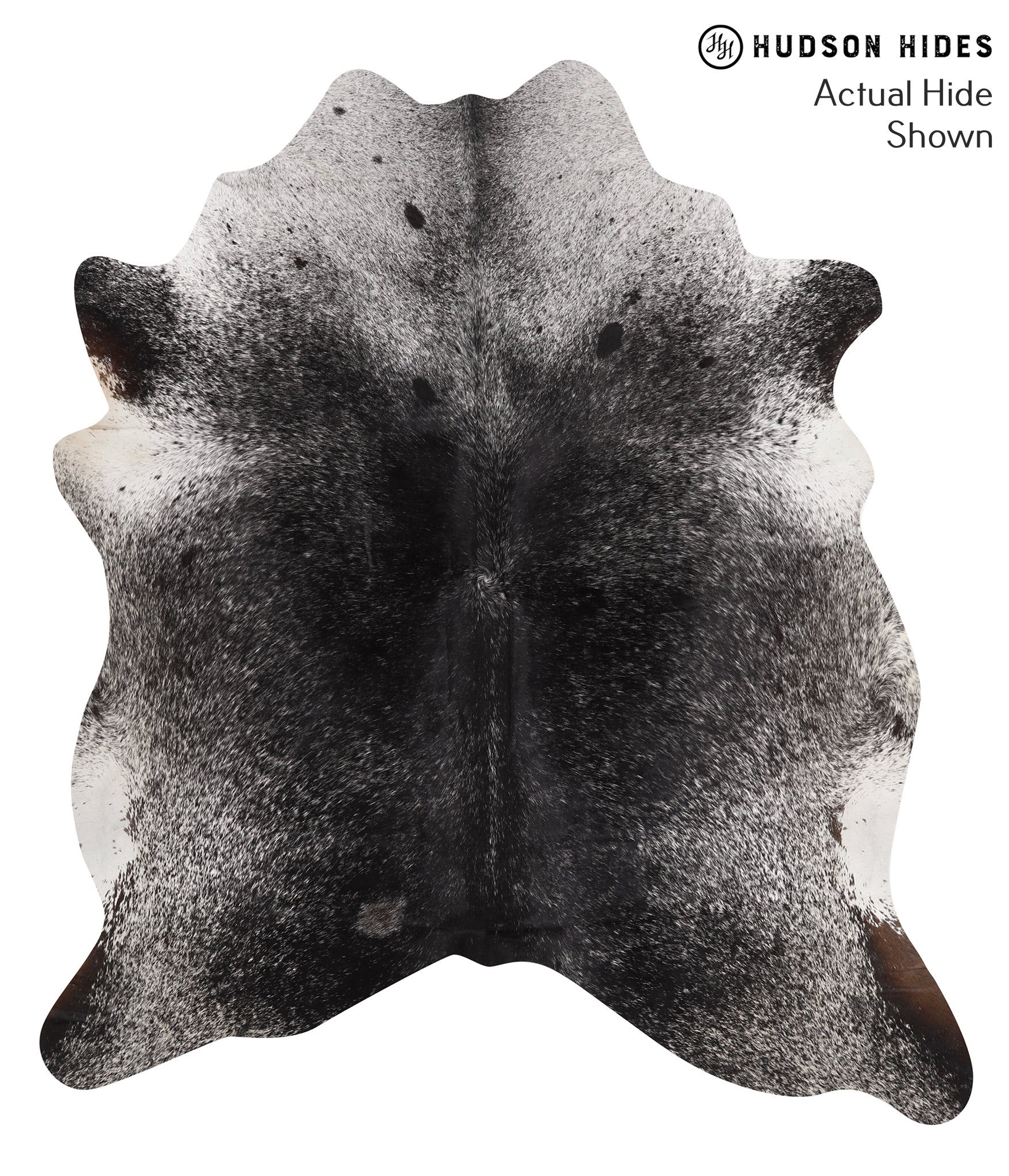 Salt and Pepper Black Cowhide Rug #66579