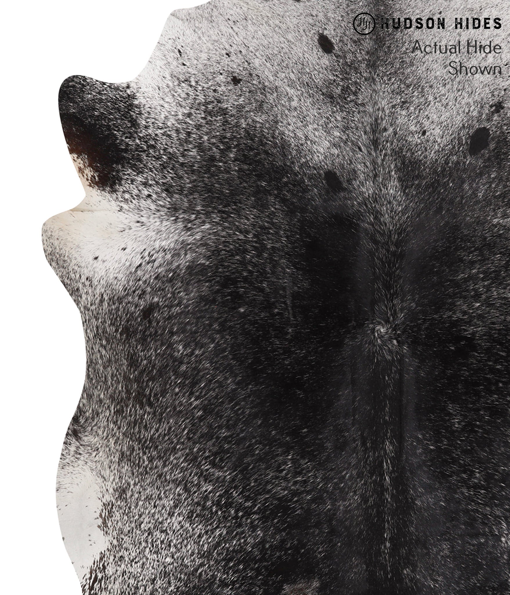 Salt and Pepper Black Cowhide Rug #66579