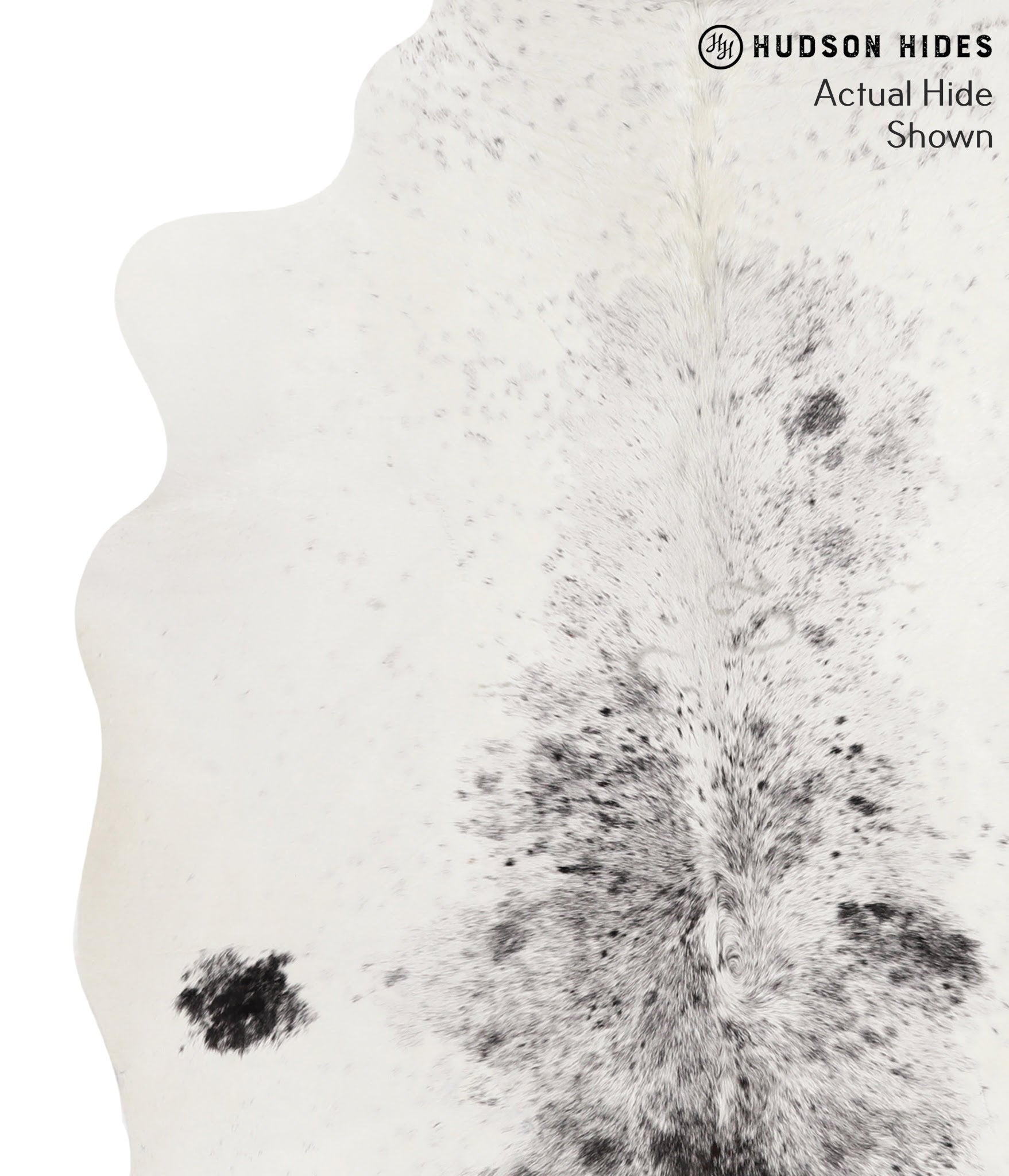 Salt and Pepper Black Cowhide Rug #66583