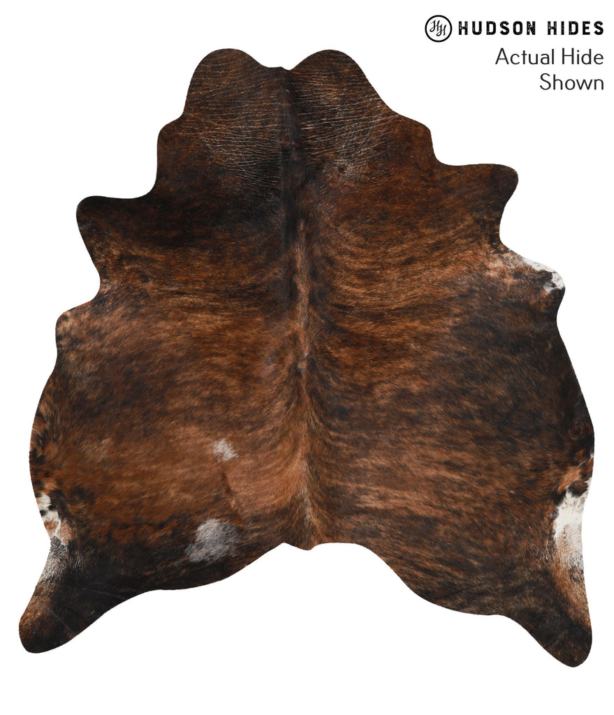 Dark Brindle X-Large Brazilian Cowhide Rug 6'8"H x 6'2"W #66667 by Hudson Hides