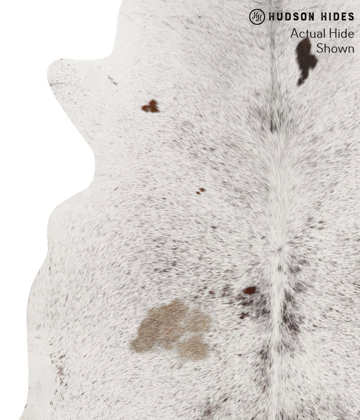 Salt and Pepper Brown X-Large Brazilian Cowhide Rug 7'0"H x 6'10"W #66689 by Hudson Hides