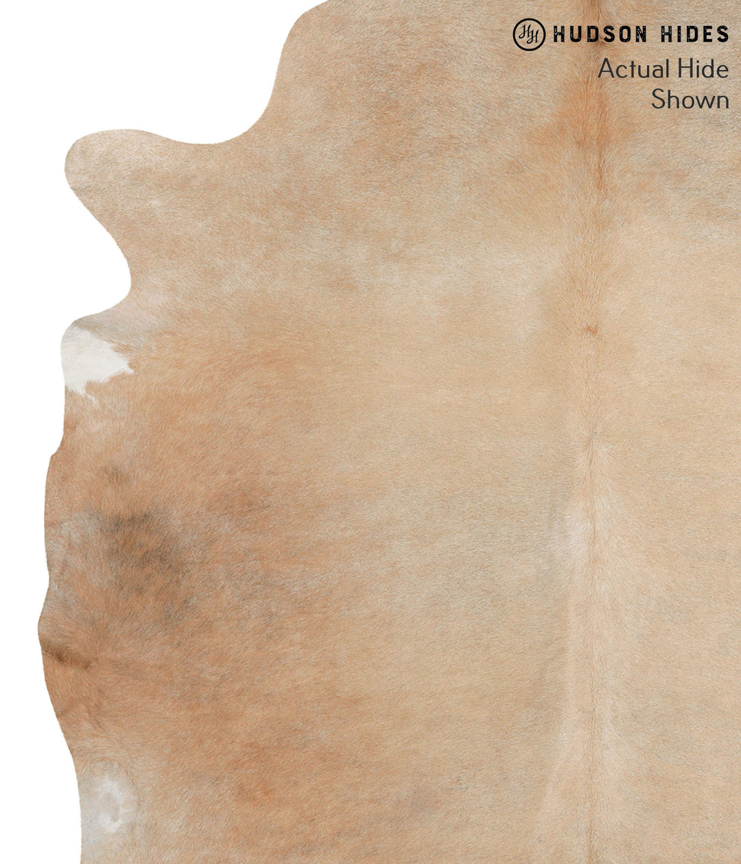 Beige X-Large Brazilian Cowhide Rug 7'0"H x 6'6"W #66922 by Hudson Hid