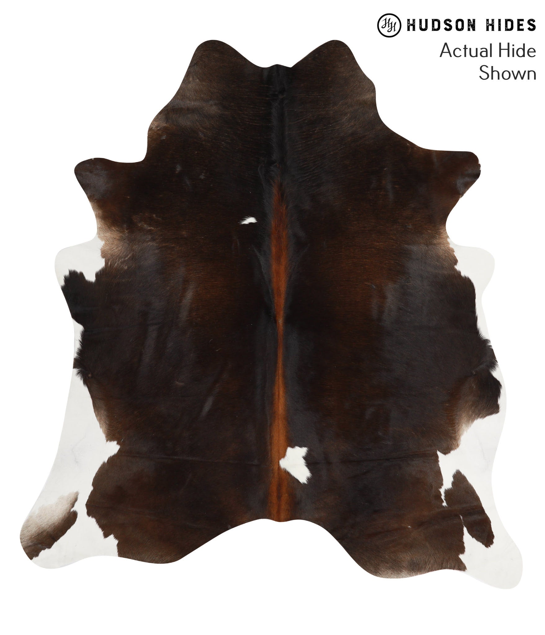 Chocolate and White Cowhide Rug #66981