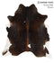Chocolate and White X-Large Brazilian Cowhide Rug 6'8