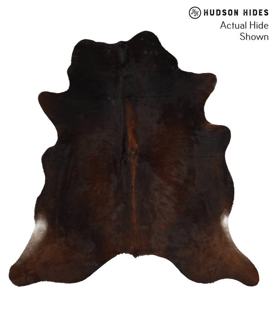 Chocolate X-Large Brazilian Cowhide Rug 6'6"H x 6'2"W #66993 by Hudson Hides