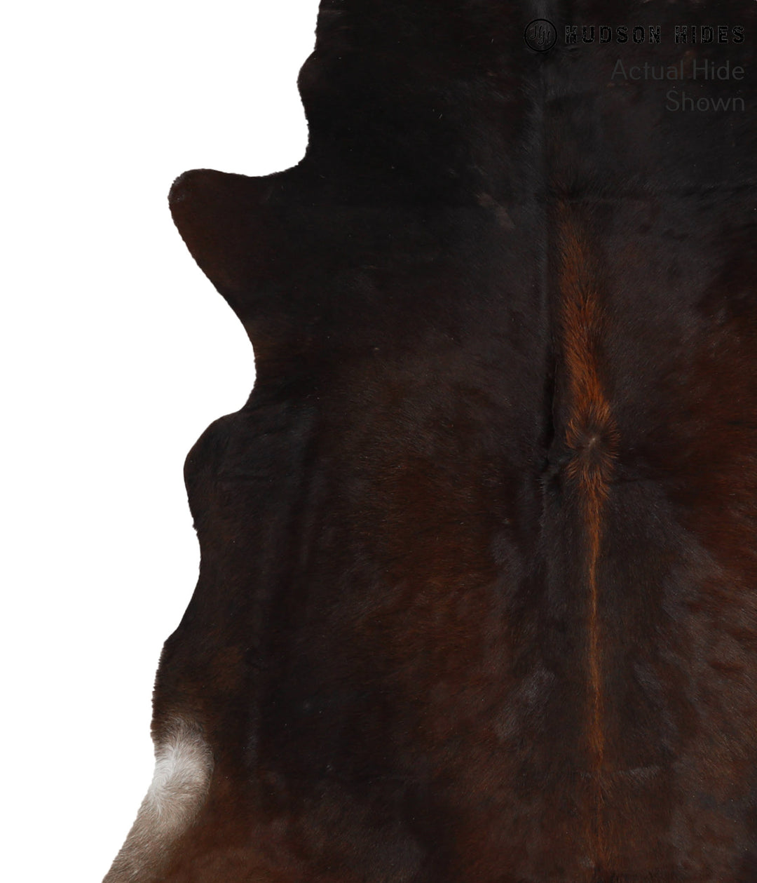 Chocolate X-Large Brazilian Cowhide Rug 6'6"H x 6'2"W #66993 by Hudson