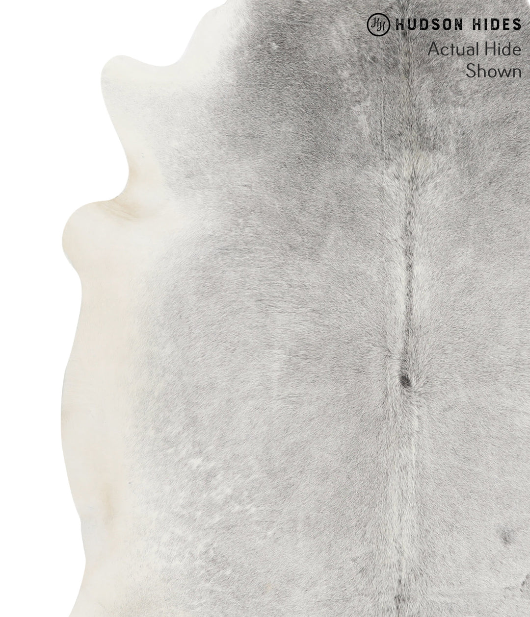 Medium Grey X-Large Brazilian Cowhide Rug 6'8"H x 6'3"W #67006 by Huds
