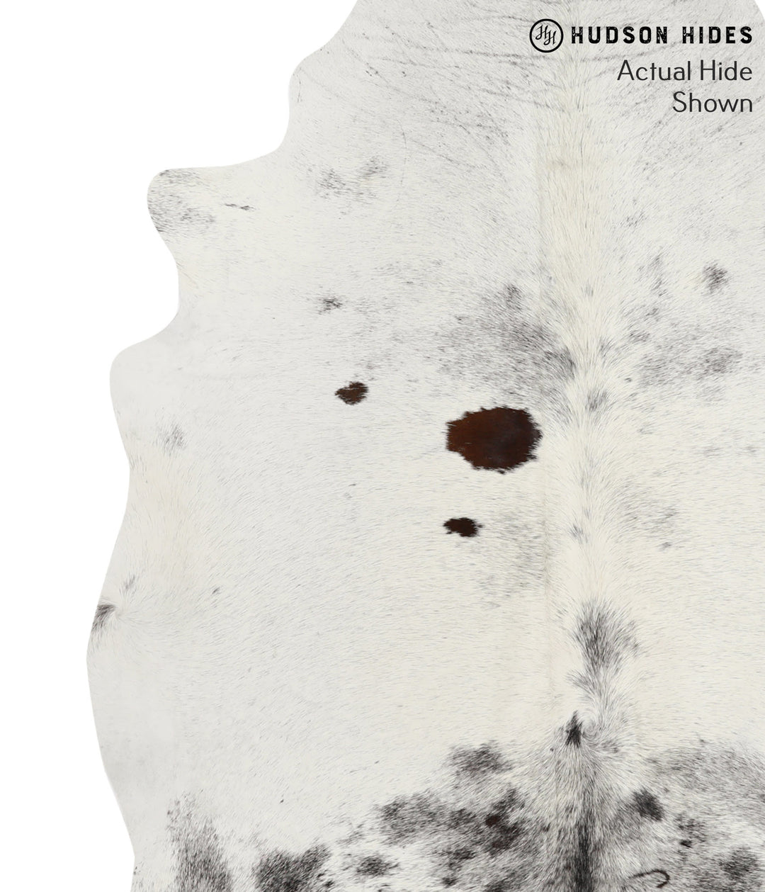 Salt and Pepper Black Large Brazilian Cowhide Rug 6'3"H x 5'6"W #67016