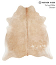 Beige X-Large Brazilian Cowhide Rug 6'9"H x 6'3"W #67088 by Hudson Hides