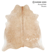 Beige X-Large Brazilian Cowhide Rug 6'9"H x 6'3"W #67088 by Hudson Hides