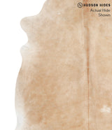 Beige X-Large Brazilian Cowhide Rug 6'9"H x 6'3"W #67088 by Hudson Hides