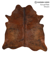 Dark Brindle X-Large Brazilian Cowhide Rug 7'0"H x 6'8"W #67140 by Hudson Hides