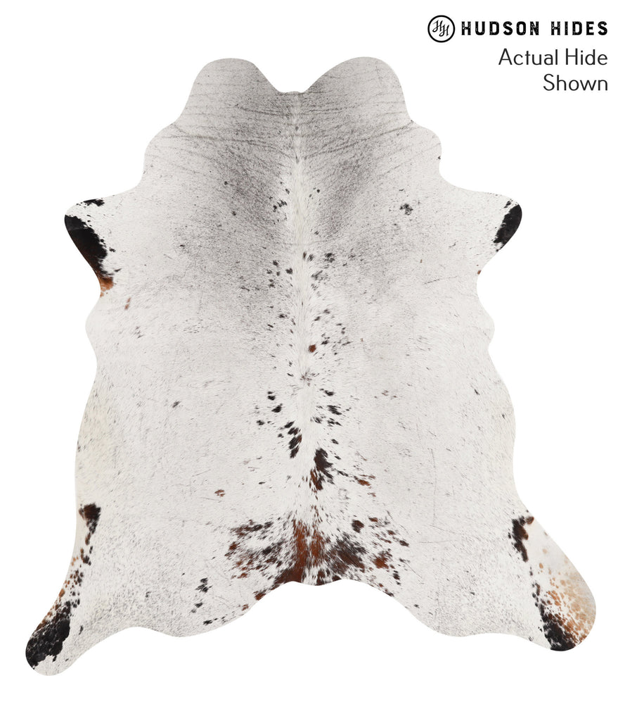 Salt and Pepper Brown X-Large Brazilian Cowhide Rug 6'11"H x 6'6"W #67211 by Hudson Hides