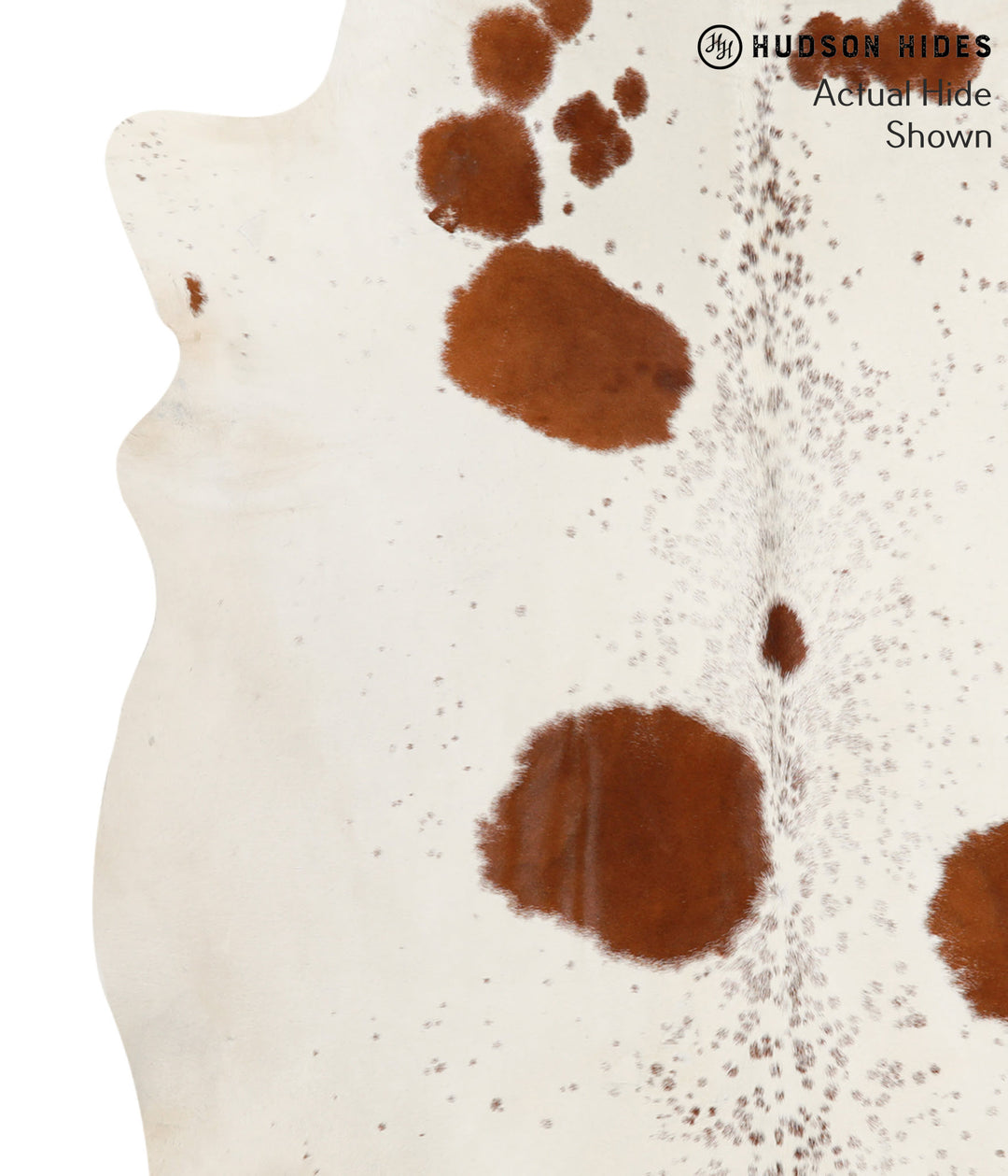 Brown and White X-Large Brazilian Cowhide Rug 6'11"H x 6'1"W #67368 by