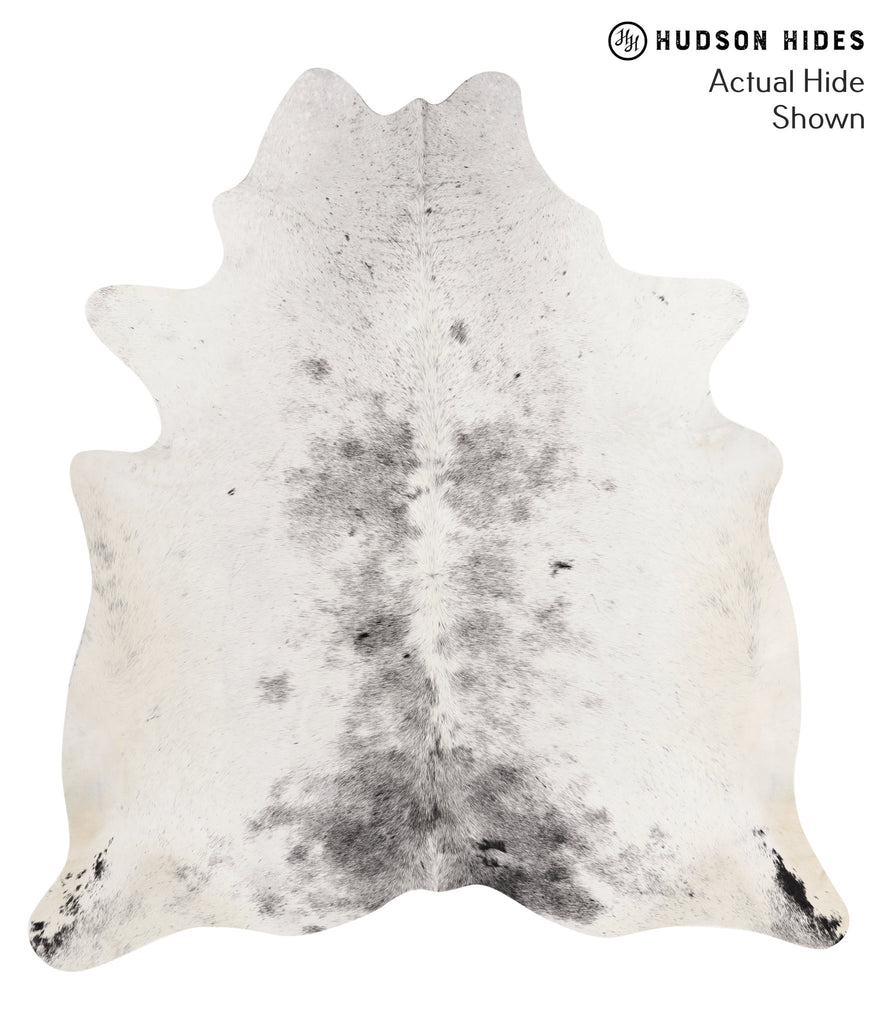 Salt and Pepper Black X-Large Brazilian Cowhide Rug 7'2"H x 6'8"W #67375 by Hudson Hides